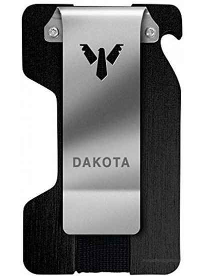 Dakota Aluminum Card Holder with Stainless Steel Money Clip Bottle Opener Elastic Holder