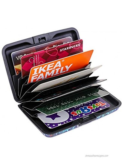 Elfish Mini RFID Aluminum Wallet Credit Cards Holder Business Card Case Metal ID Case for Men Women Acolorful