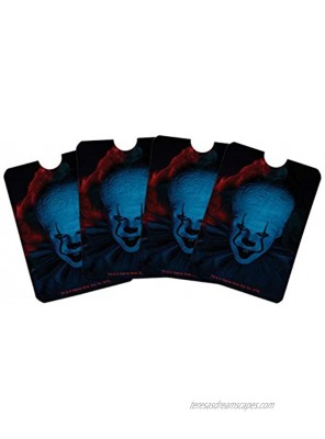 IT: Chapter 2 Blue Pennywise Credit Card RFID Blocker Holder Protector Wallet Purse Sleeves Set of 4