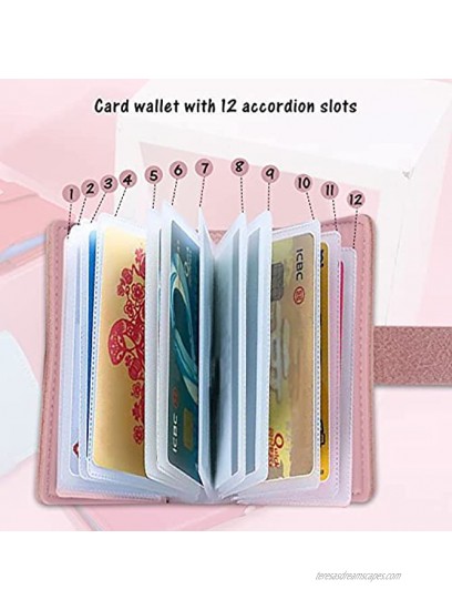 Ladies Minimalist Credit Card Organizer RFID Blocking Secure Credit Card Holder 4 Pack Button Leather Wallet for Women