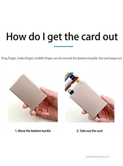 Minimalist credit card case,Metal pop-up card pack RFID Blocking Red