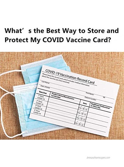 NILSTOREY CDC Vaccination Card Protector 4 X 3 Inches Immunization Record Vaccine Cards Holder A2 Sleeve for Events & Travel 10PCS