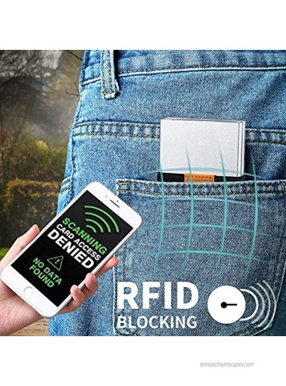 RFID Card Holder Minimalist Wallet UpLook Slim Pop Up Wallet with Money Clip