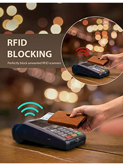Slim Pop Up Wallet For Men Credit Card Case Holder RFID Blocking Minimalist Wallets