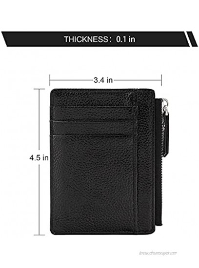 Teskyer Minimalist Wallet Slim Wallet for Men Women Credit Card Holder Wallet RFID Blocking Front Pocket Wallet
