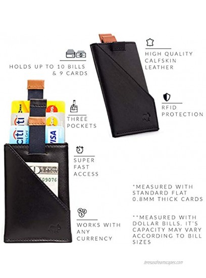 The Frenchie Co Calfskin Slim Front Pocket Speed Card Holder | Burgundy