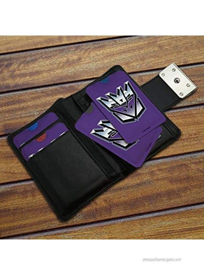 Transformers Decepticon Symbol Retro Credit Card RFID Blocker Holder Protector Wallet Purse Sleeves Set of 4