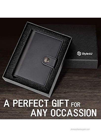 Wallets for Men ID Theft Protection Series Premium Genuine Leather Slim Minimalist RFID Wallet with Credit Card Holder ID Card Pocket and Additional Pockets for Cash