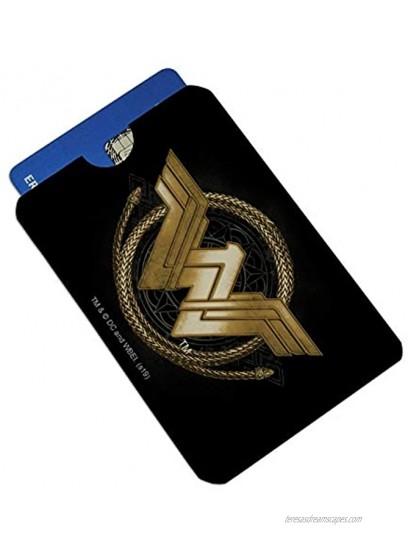 Wonder Woman Movie Golden Lasso Logo Credit Card RFID Blocker Holder Protector Wallet Purse Sleeves Set of 4