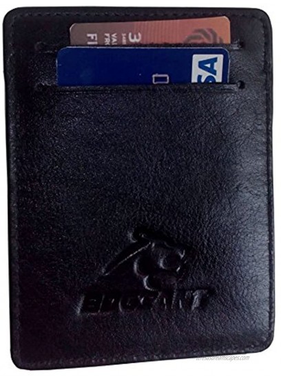 Bdgiant Unisex Leather 1 ID Holder 1 Currency 2 Credit Card Holder Case