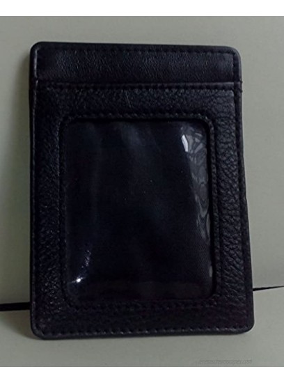Bdgiant Unisex Leather 1 ID Holder 1 Currency 2 Credit Card Holder Case