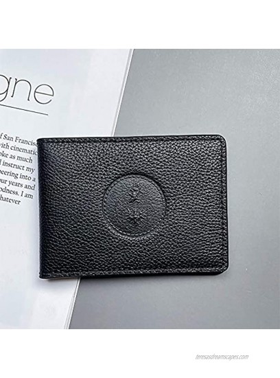 Black Genuine Leather Credit Card Holder For Men,6 Slots Slim Credit Card Storage Case Holders