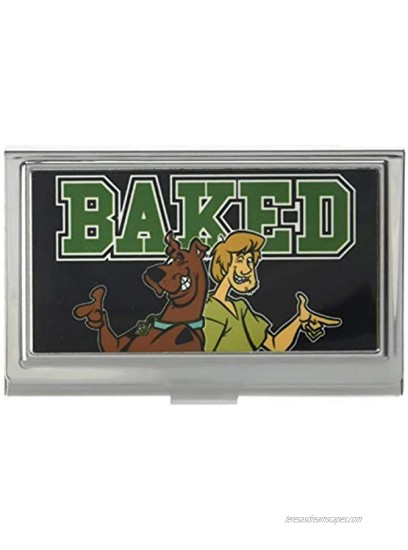 Buckle-Down Business Card Holder Scooby & Shaggy BAKED Black Green Small