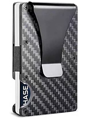 Carbon Fiber Metal Wallets for Men Slim Minimalist Front Pocket RFID Blocking Credit Card Holder Aluminum Money Clip Wallet