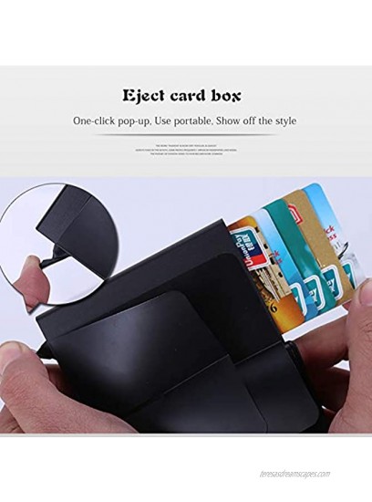 Credit Card Holder Slim Wallet Front Pocket Protector Pop up Design Aluminum Up to Hold 7 Cards （Green）