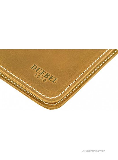 DUEBEL Full-grain Genuine Leather Slim Front Pocket Wallets Minimalist Thin Card Holder Card Case Wallet