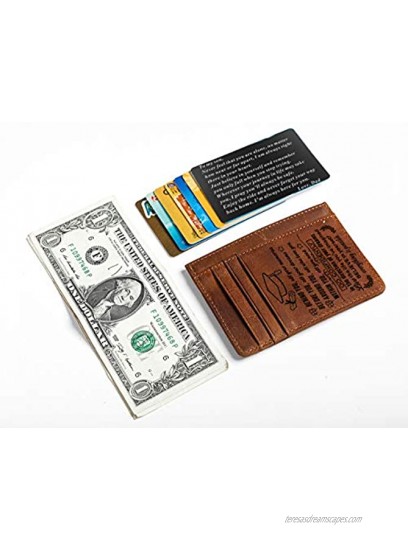 Engraved Pocket Wallet To My Son Dad Husband Personalized Gift Slim Cards Case Money Clips Graduation gift