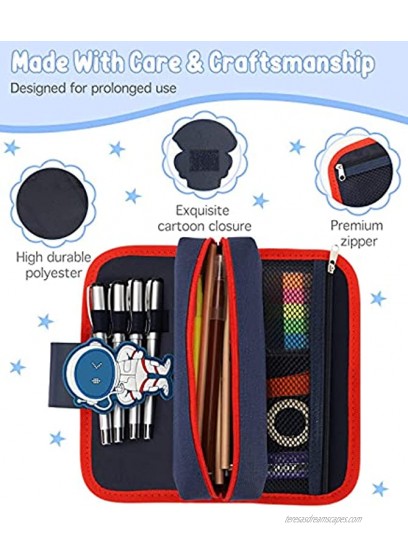 Large Capacity Space Man Pencil Case for Boys LANKIN Cartoon Pen Pouch Stationery Bag for Primary Middle School Students Teens Gift Space Man Black