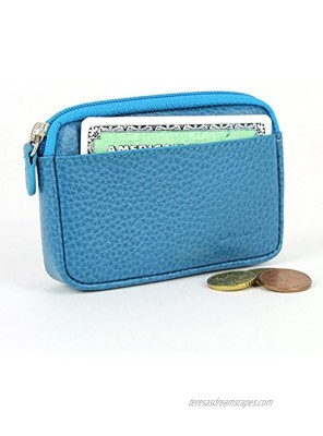 Laurige Small Wallet Card Holder 4 x 2.75 x 1 inches Turquoise G737.05