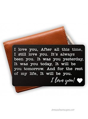 Love Note Wallet Insert Personalized Engraved Wallet Card Husband Gift Gifts for anniversary Unique Anniversary Wallet Insert Gift