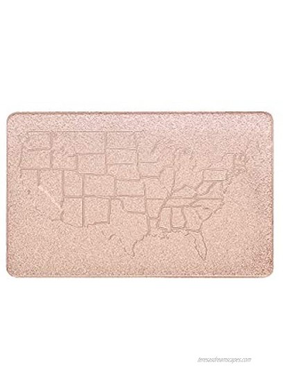 Personalized Engraved Frosted Wallet Insert Card for Boyfriend Husband from Wife Girlfriend for Birthday Valentines Christmas Anniversary Love Message Custom Metal Card with U.S. Map on Back