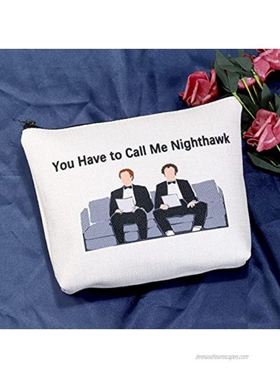 POFULL Step Brothers Mens Movie Inspired Gifts You Have To Call Me Nighthawk Cosmetic Bag Step Brothers Movie Fan Gifts You Have to Call Me Nighthawk bag