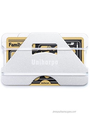 Uniharpa Aluminum Alloy Slim Card Holder RFID Blocking Anti Scan Metal Wallet Money Clip