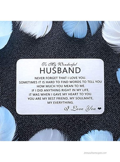 Valentines Gifts to Him Men Wallet Insert Card Gifts to Hubby Fiance New Husband Wallet Card Gifts from Wifey Bride Fiancee New Wife Birthday Christmas Anniversary Dating Wedding Gifts I Love You Card