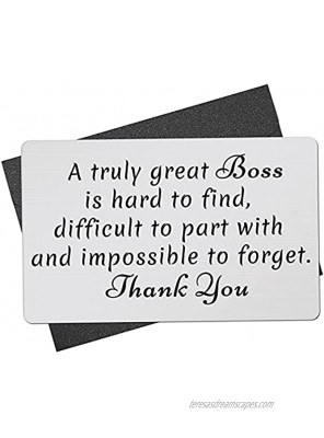 Wallet Insert Card Engraved Metal Anniversary Birthday Christmas Valentines Gifts for Him Her Office Present fro Boss Day