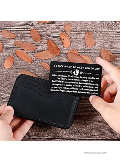 Wallet Insert Card Gifts for New Dad Father to Be Expectant Fathers from Wife Mommy to Be Daguhter Son Gifts for Pregnancy Announcement for Husband Fathers Day Christmas Valentines Birthday for Him