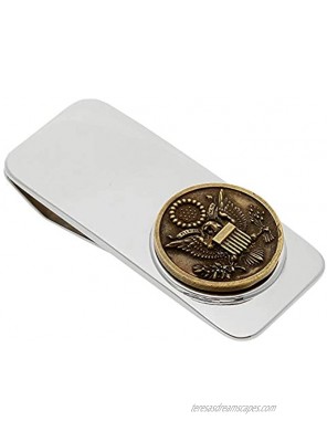 Americana Sterling Silver and Bronze Patriot Great Seal of the United States Money Clip