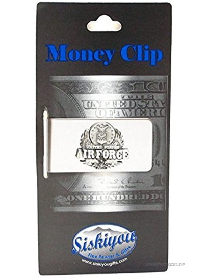 Armed Forces Sculpted Pewter Moneyclip Air Force