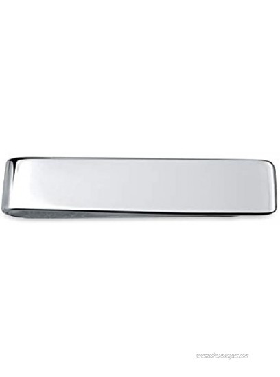Basic Personalized Customizable Engravable Slim Thin Slender Strong Simple Plain Men Money Clip Card Holder For Men Teens Father Polished 925 Sterling Silver