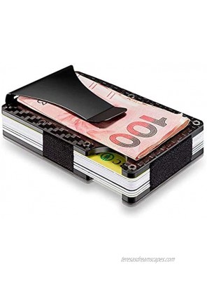 Carbon Fiber and Aluminum Wallet Minimalist With Money Clip Slim Wallet RFID Blocking