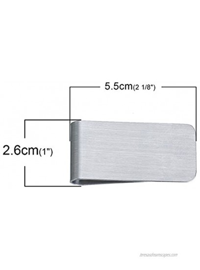 JGFinds Metal Money Clip 3 Pack Stainless Steel Money Clip Engraving Blanks 2x1 Gift Personalized Money Clips for Men