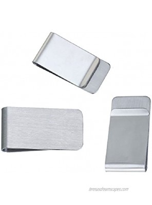 JGFinds Metal Money Clip 3 Pack Stainless Steel Money Clip Engraving Blanks 2"x1" Gift Personalized Money Clips for Men