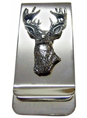 Kiola Designs White Tailed Stag Deer Head Money Clip