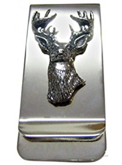 Kiola Designs White Tailed Stag Deer Head Money Clip