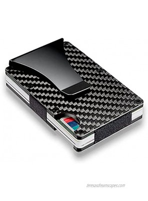 Minimalist Carbon Fiber Wallet Slim Carbon Fiber Wallet Front Pocket for Credit Card and Money Clip