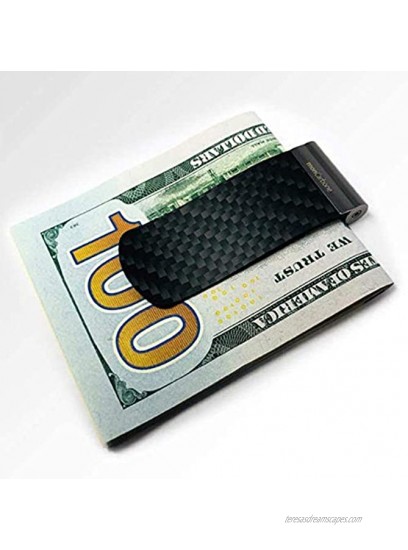 MON CARBONE Money Clip for Men Carbon Fiber [Tension] Credit Card Holder Pocket Slim Minimalist