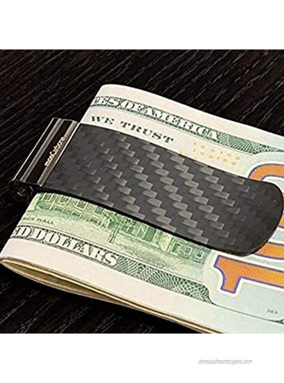 MON CARBONE Money Clip for Men Carbon Fiber [Tension] Credit Card Holder Pocket Slim Minimalist
