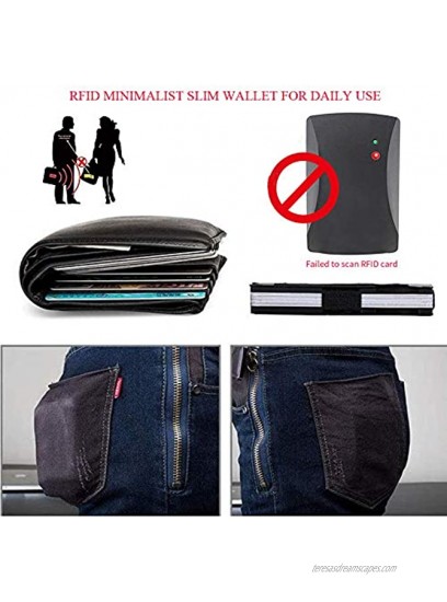 OLOEY Slim Money Clip Minimalist wallet for men Metal RFID Mini Wallet Credit Card Holder Carbon Fiber