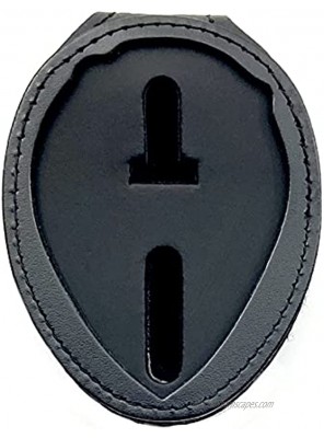 Perfect Fit Shield Wallets Charlotte-Mecklenburg Police CMPD Clip On Leather Badge Holder with Neck Chain PF Cut-Out # 192