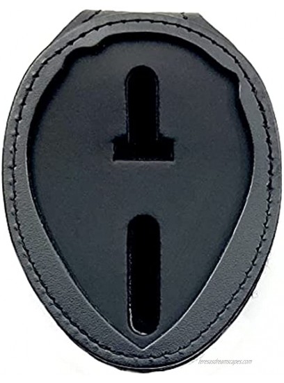 Perfect Fit Shield Wallets Charlotte-Mecklenburg Police CMPD Clip On Leather Badge Holder with Neck Chain PF Cut-Out # 192