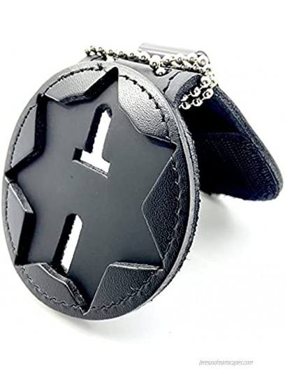 Perfect Fit Shield Wallets Harris County Sheriff HSCO Clip On Badge Holder with Neck Chain Cut-Out 1257