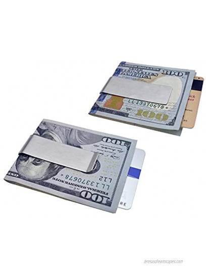 Stainless Steel Money Clip SourceTon 4 Pack Slim Wallet Credit Card Holder Minimalist Wallet Silver