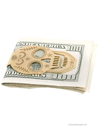 Stainless Steel Skull Money Clip Wallet Front Pocket Practical Slim Cash & Business Card Clamp Holder Gift for Men Women