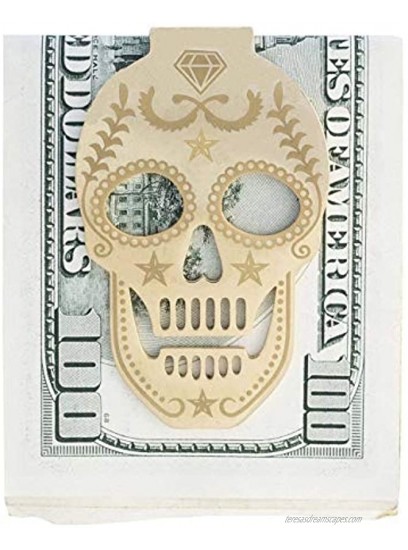 Stainless Steel Skull Money Clip Wallet Front Pocket Practical Slim Cash & Business Card Clamp Holder Gift for Men Women