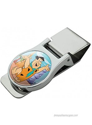 The Flintstones Fred Character Satin Chrome Plated Metal Money Clip