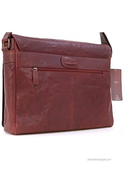 ASHWOOD Messenger Bag Cross Body Shoulder Laptop Bag Business Office Work Bag Genuine Leather Pedro